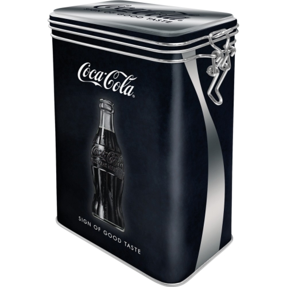 Cutie metalica cu capac etans - Coca Cola Black